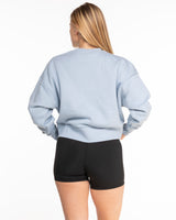 The Womens Heavyweight Crop - Denim Blue