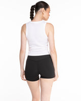 The Micro Rib Racer Crop - White