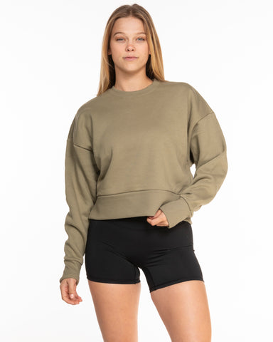 The Womens Heavyweight Crop - Cedar