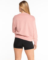 The Womens Sueded Crewneck - Peach