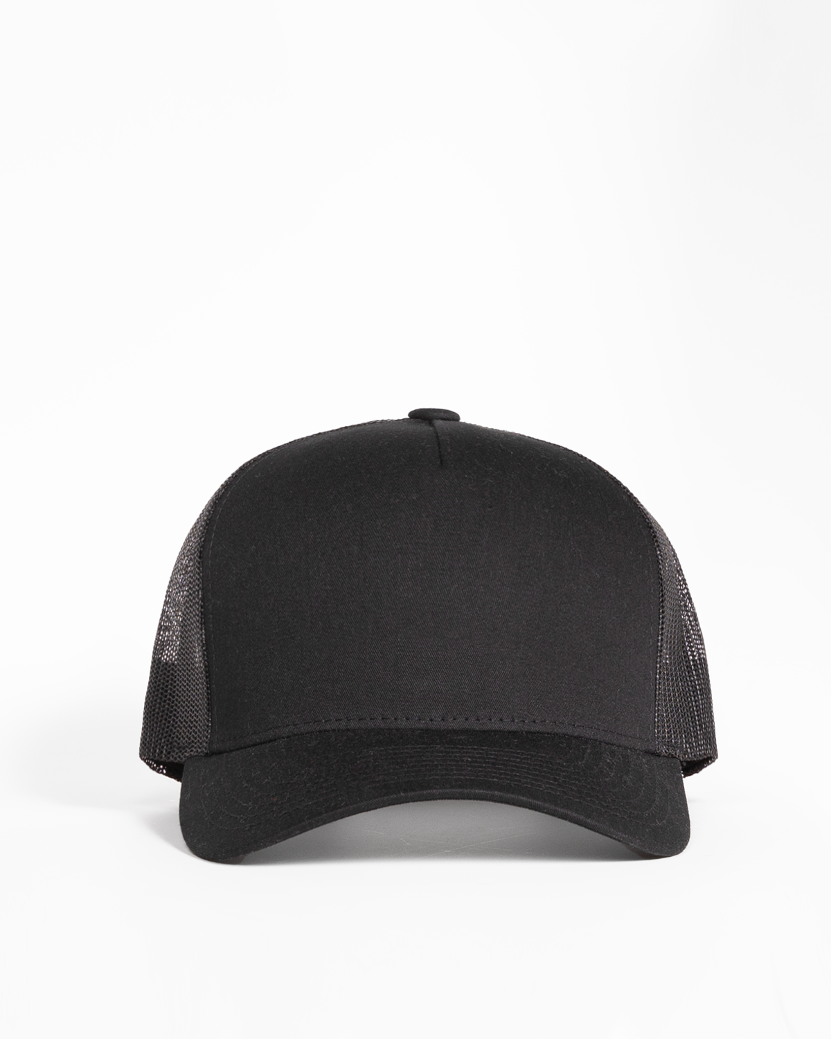 The 5 Panel Trucker Hat - Black