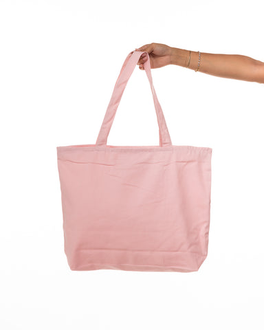 The Zipper Tote Bag -Light Pink