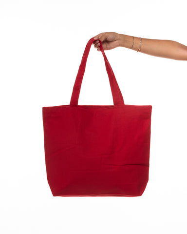 The Zipper Tote Bag - Red