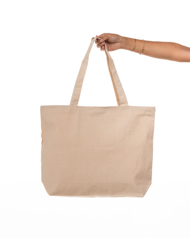 The Zipper Tote Bag - Natural