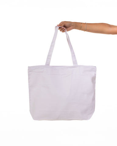 The Zipper Tote Bag - White