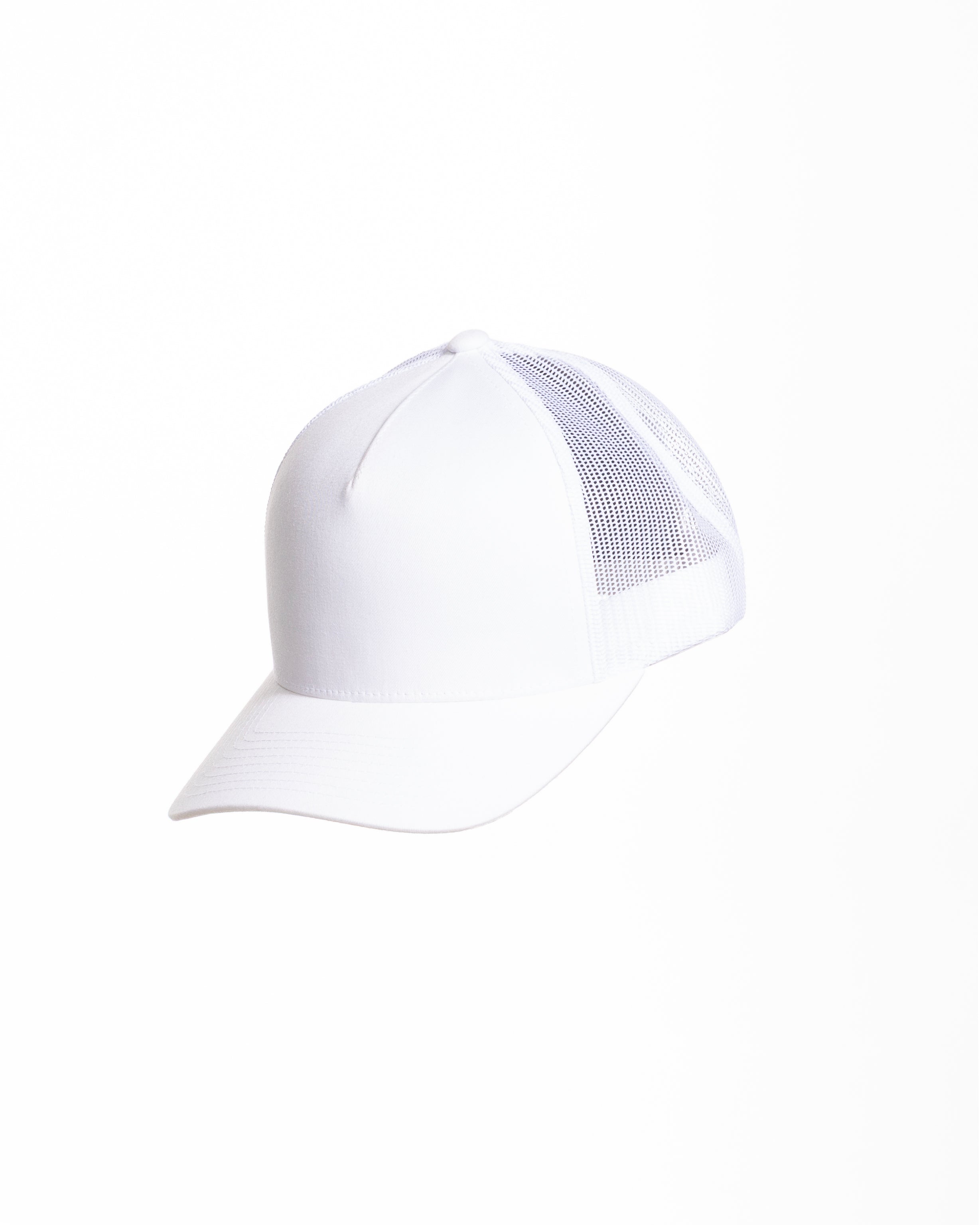 The 5 Panel Trucker Hat - White