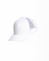 The 5 Panel Trucker Hat - White