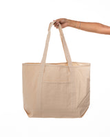 The Contrast Tote Bag - Natural / Natural