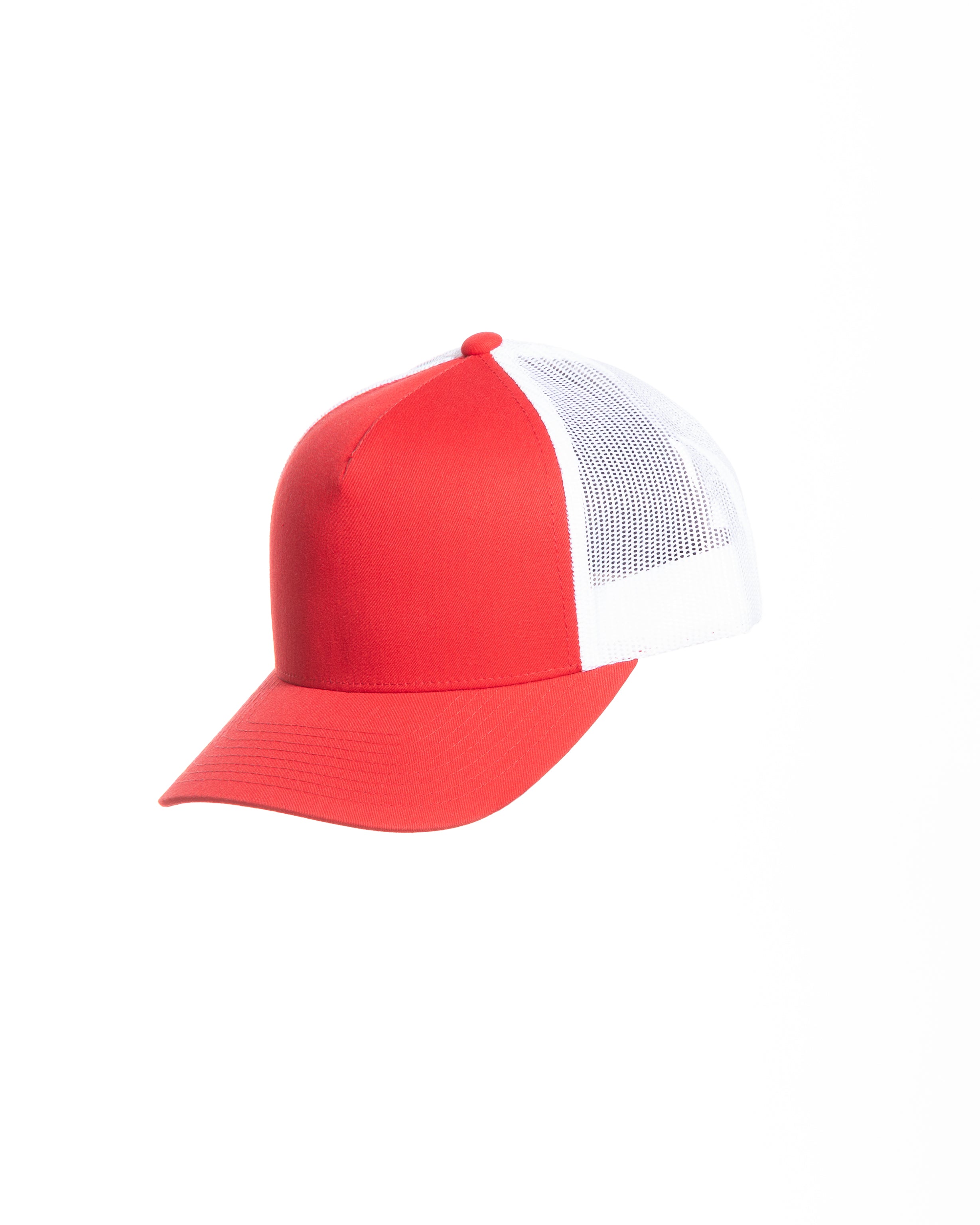 The 5 Panel Trucker Hat - Red / White
