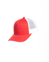 The 5 Panel Trucker Hat - Red / White