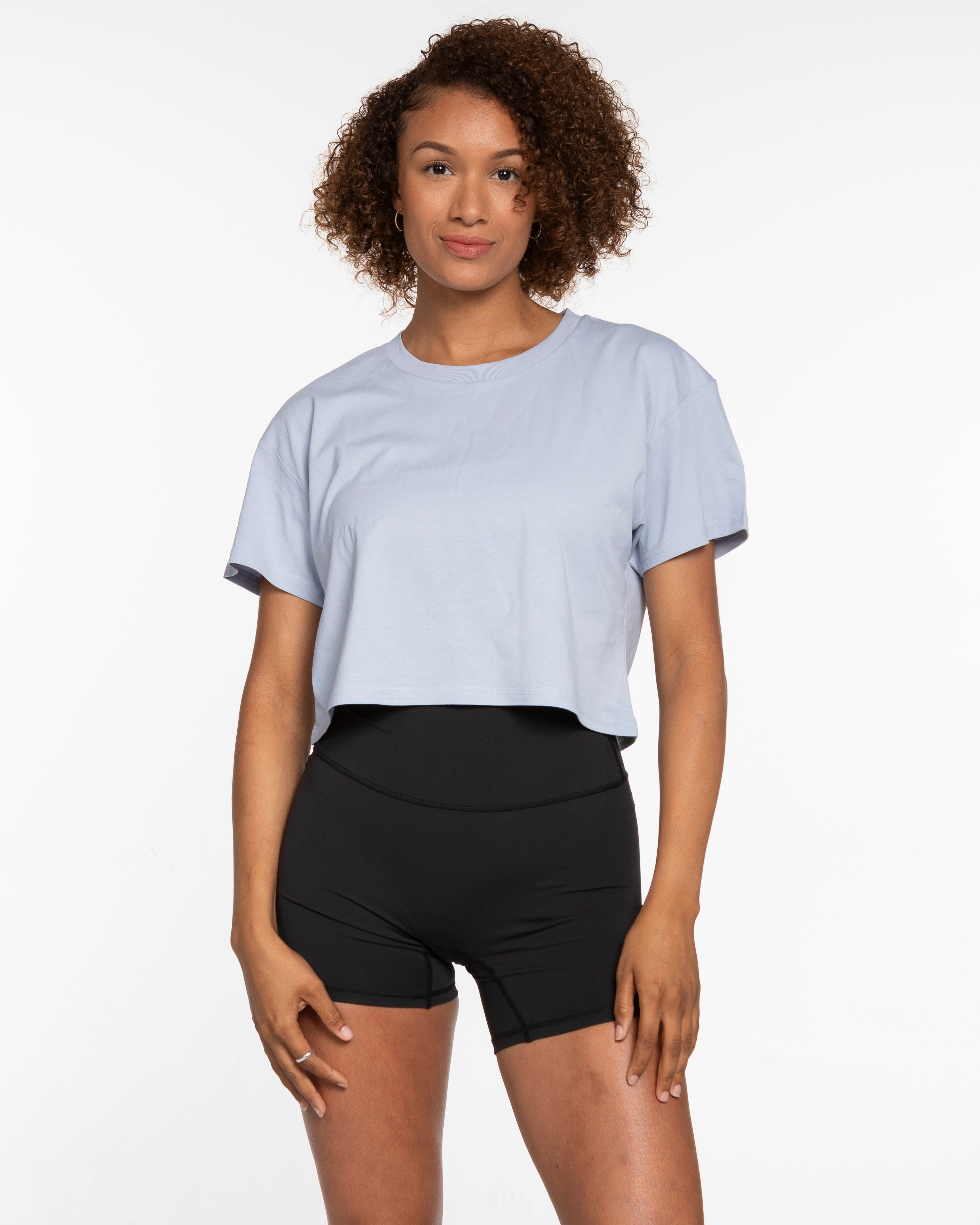 The Crop Tee - Powder