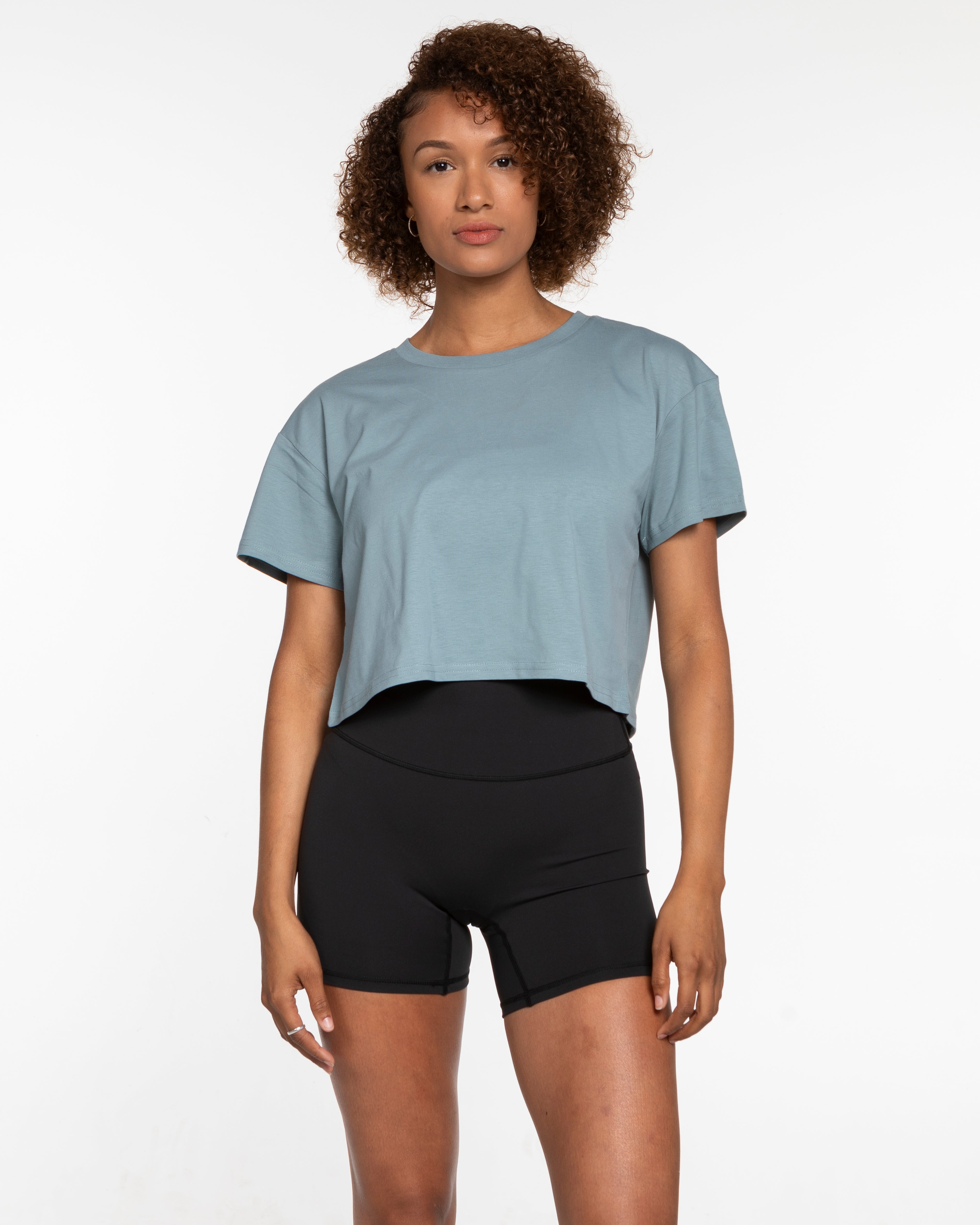 The Crop Tee - Mineral