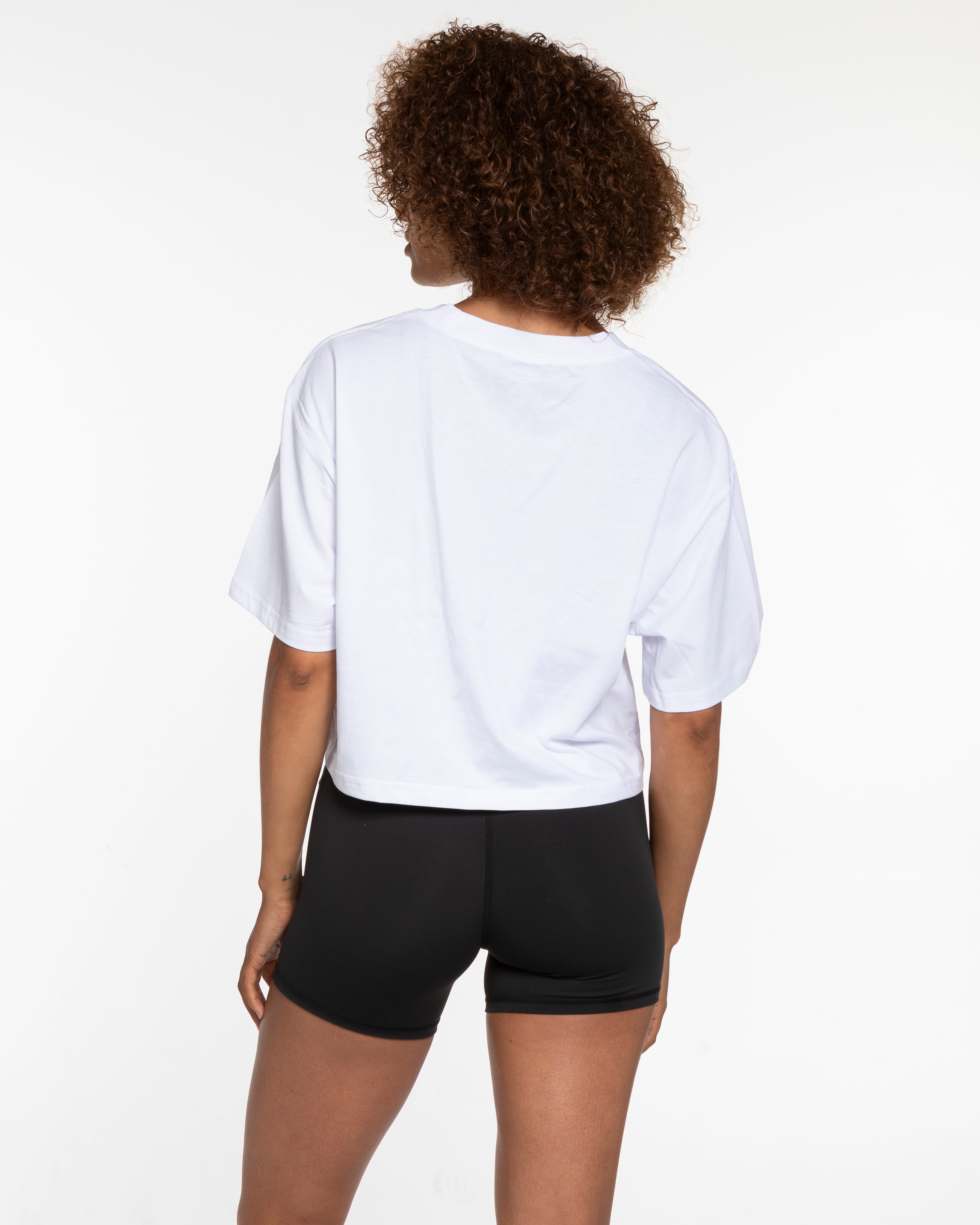 The Oversized Crop Tee - White