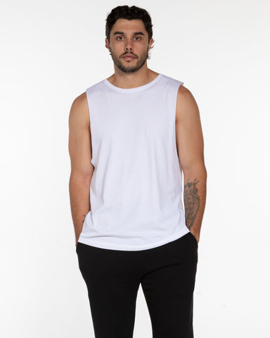 The Muscle Tank - White