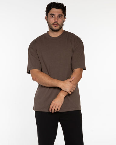 The Mens Heavyweight Tee - Washed Walnut