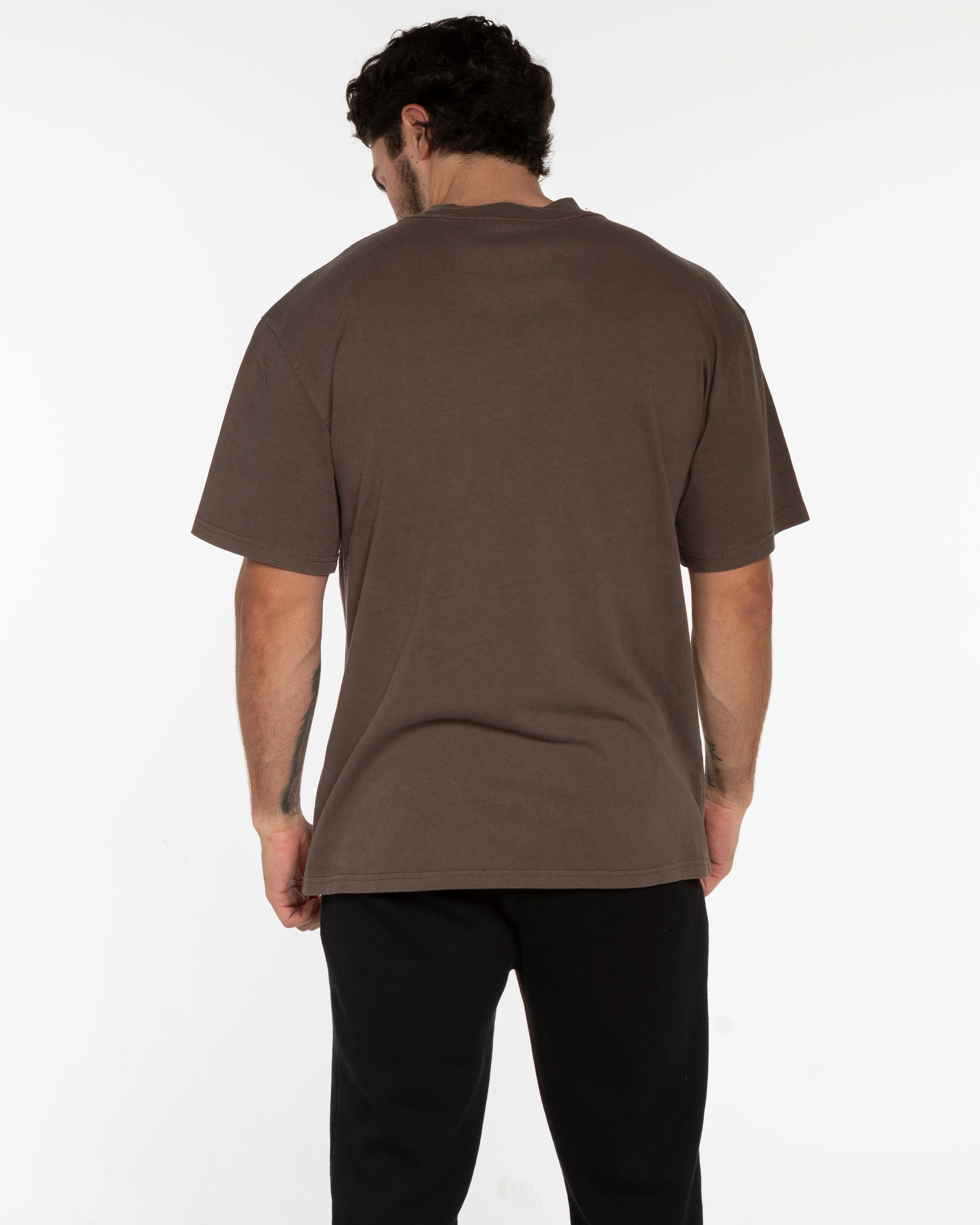 The Mens Heavyweight Tee - Washed Walnut