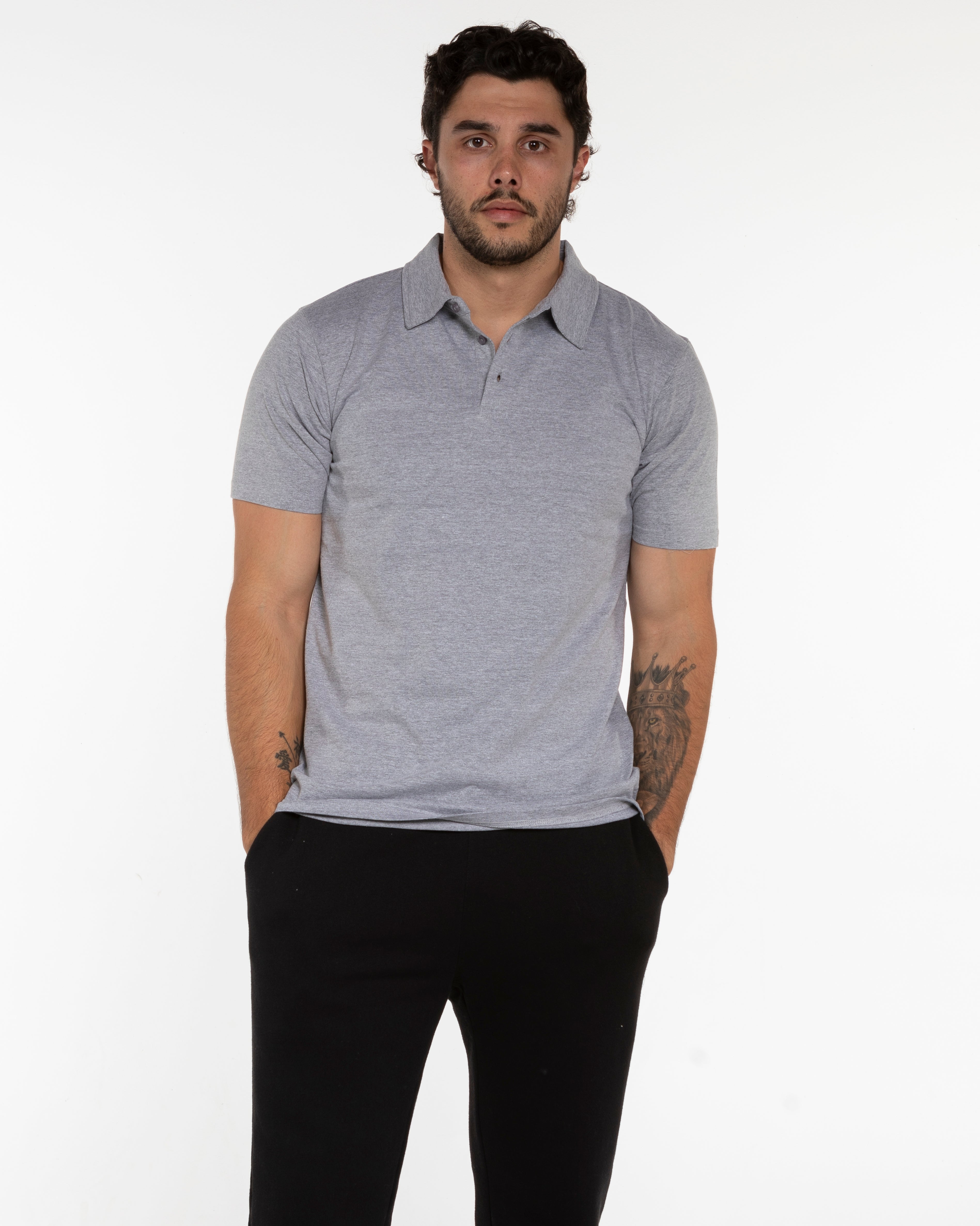 The Mens Polo - Heather