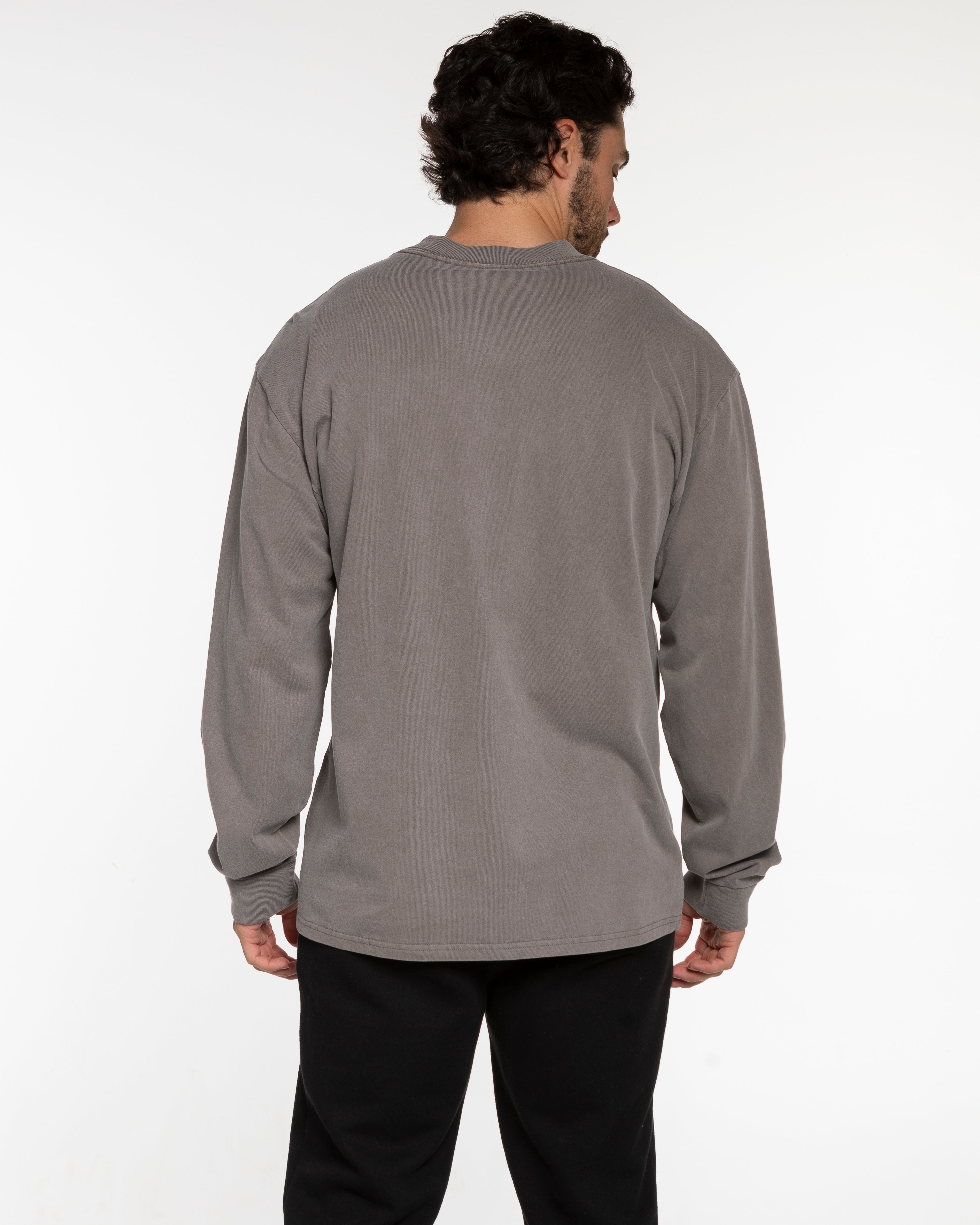 The Mens Heavyweight Long Sleeve - Washed Gray