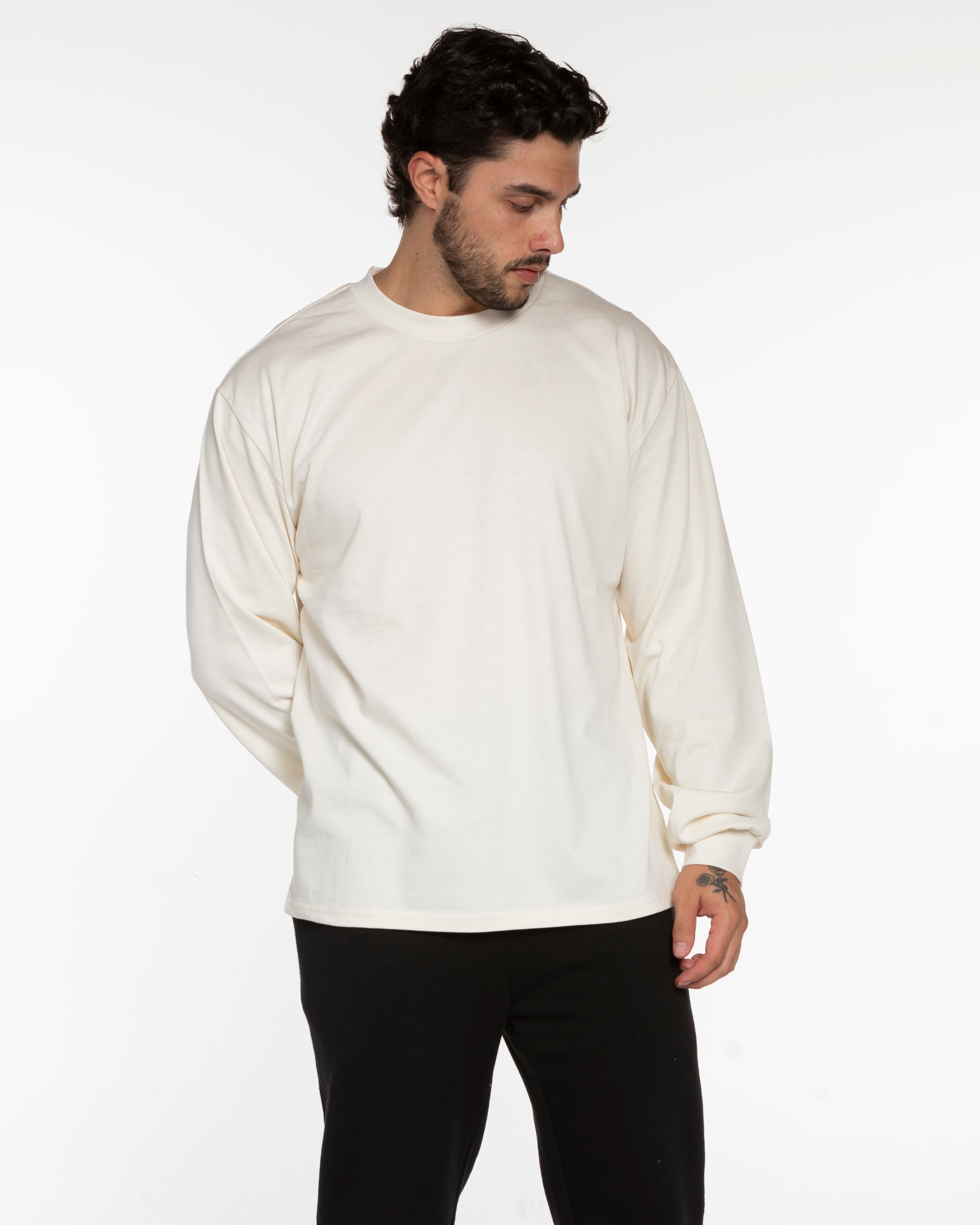 The Mens Heavyweight Long Sleeve - Off White