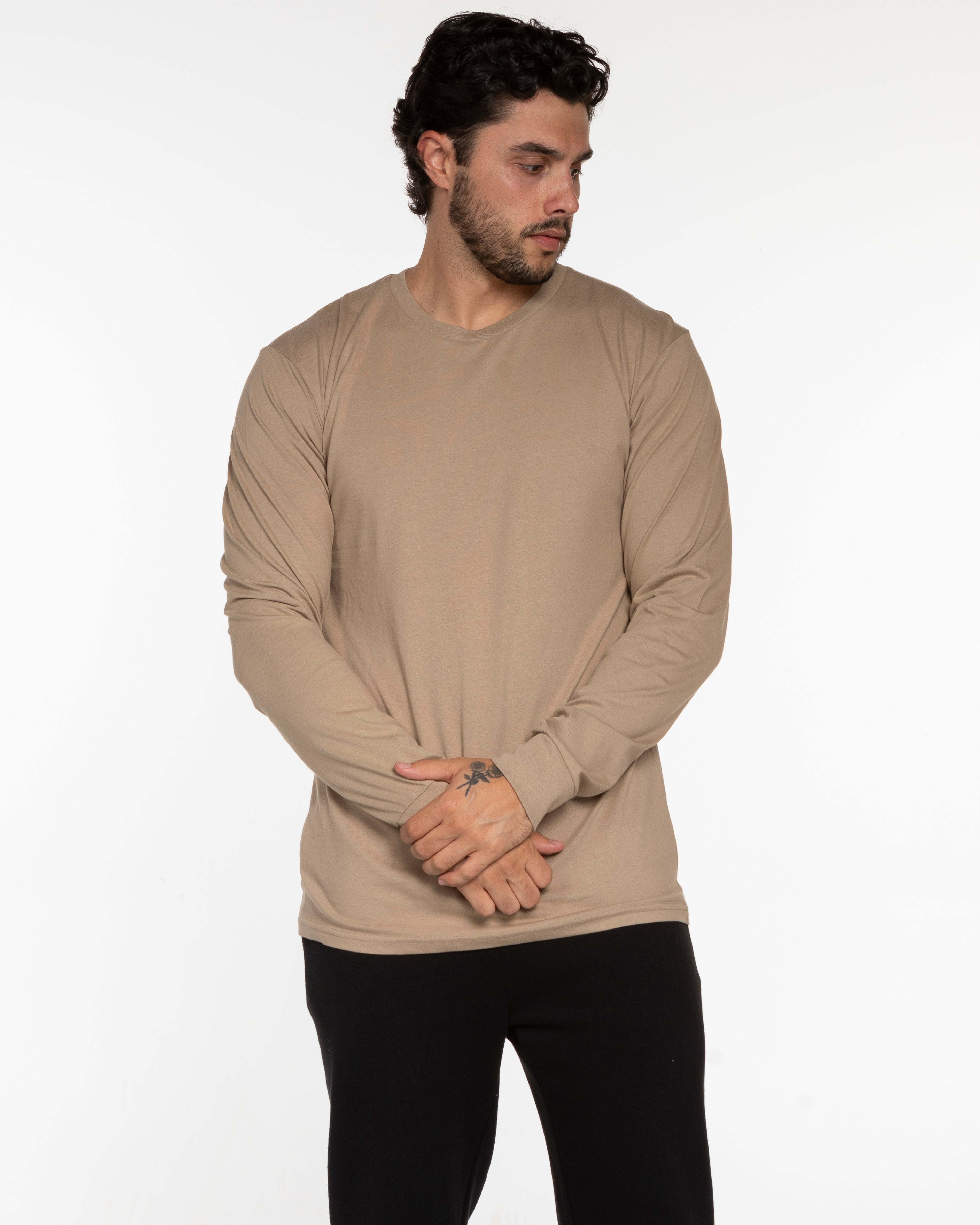 The Mens Long Sleeve - Sand