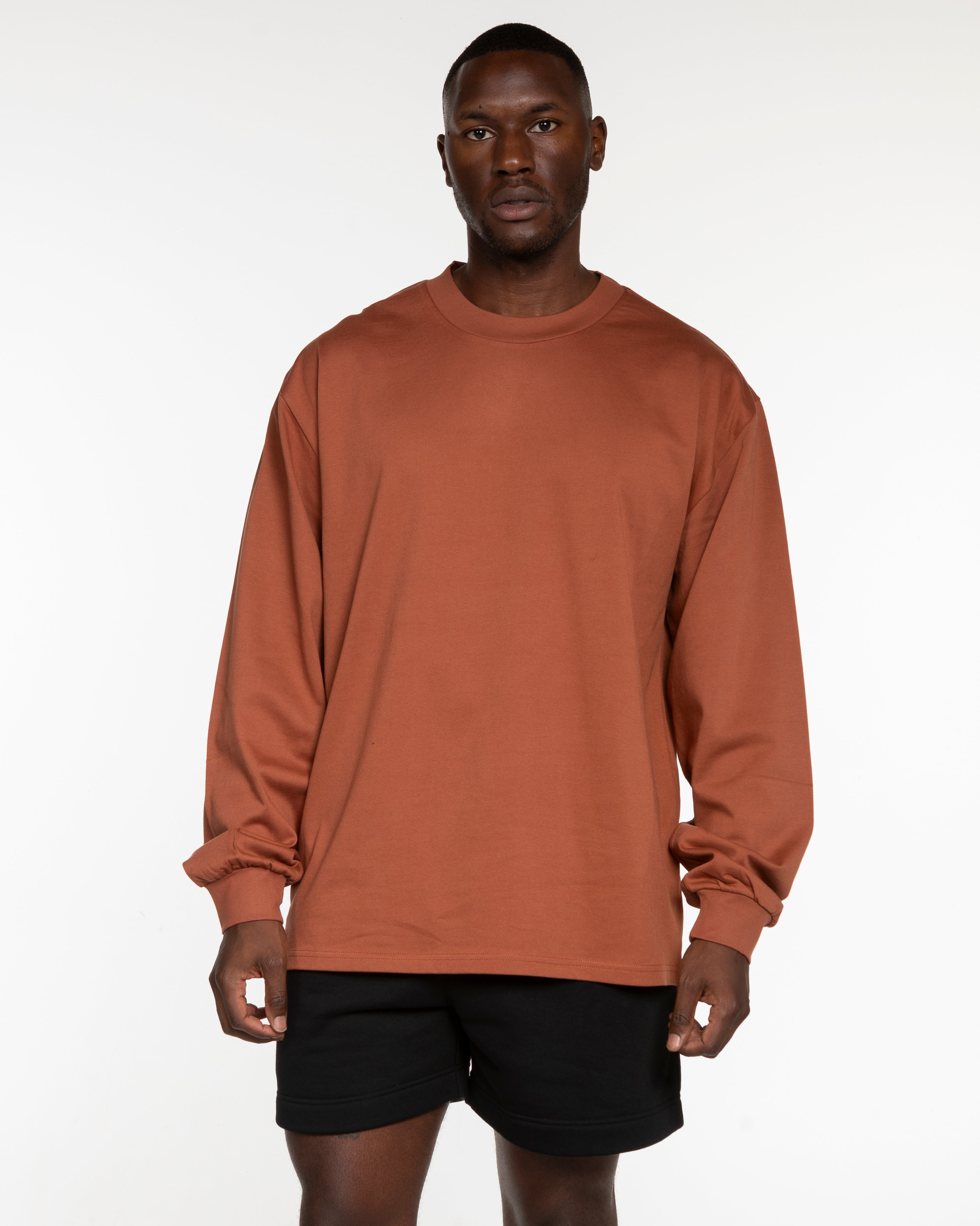 The Mens Heavyweight Long Sleeve - Cinnamon