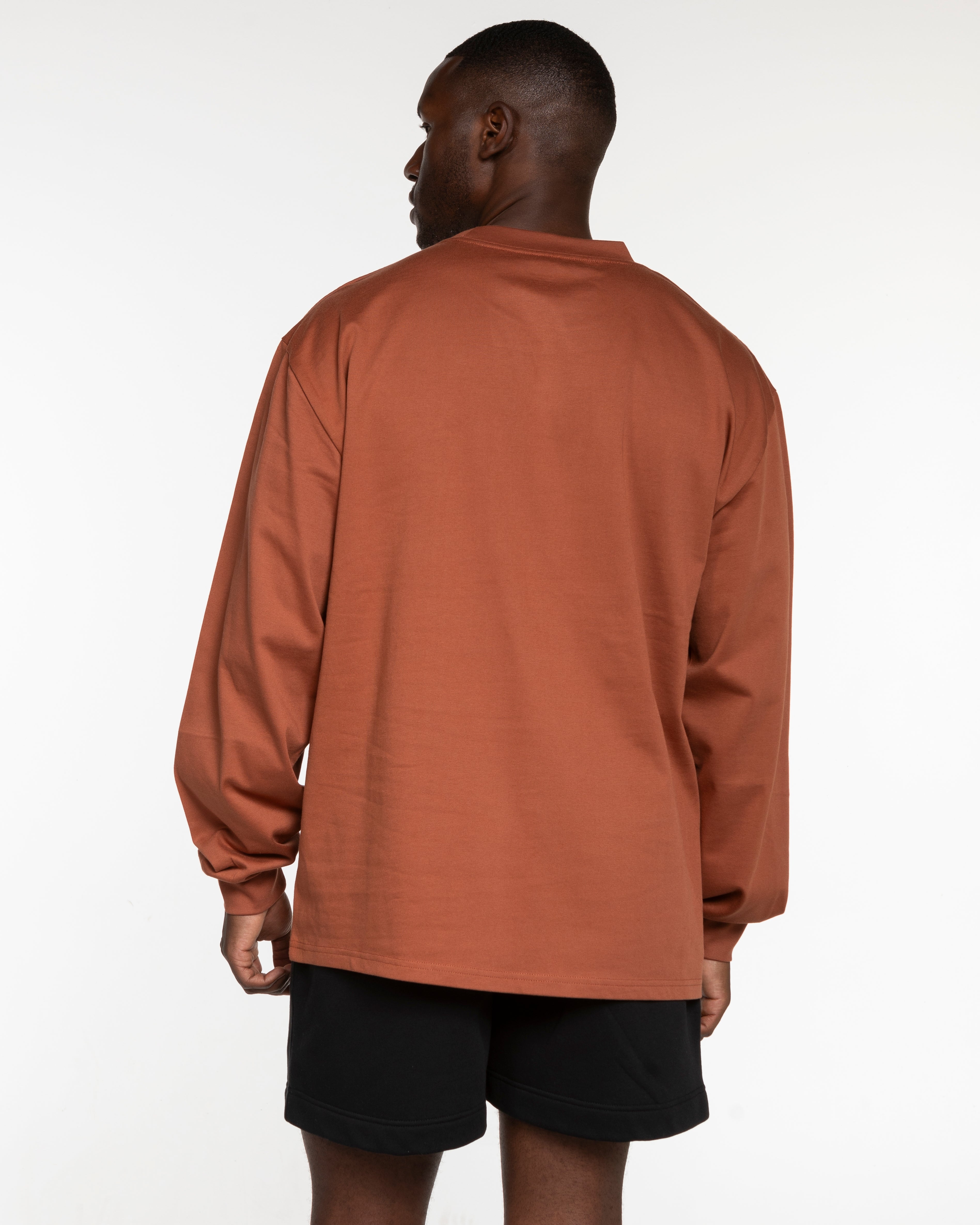 The Mens Heavyweight Long Sleeve - Cinnamon