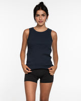 The Ribbed Full Length Tank - Navy