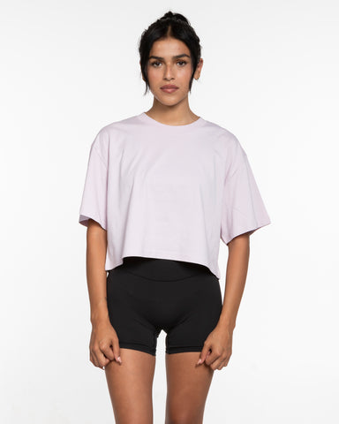 The Oversized Crop Tee - Orchid