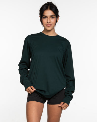 The Mens Long Sleeve - Pine Green