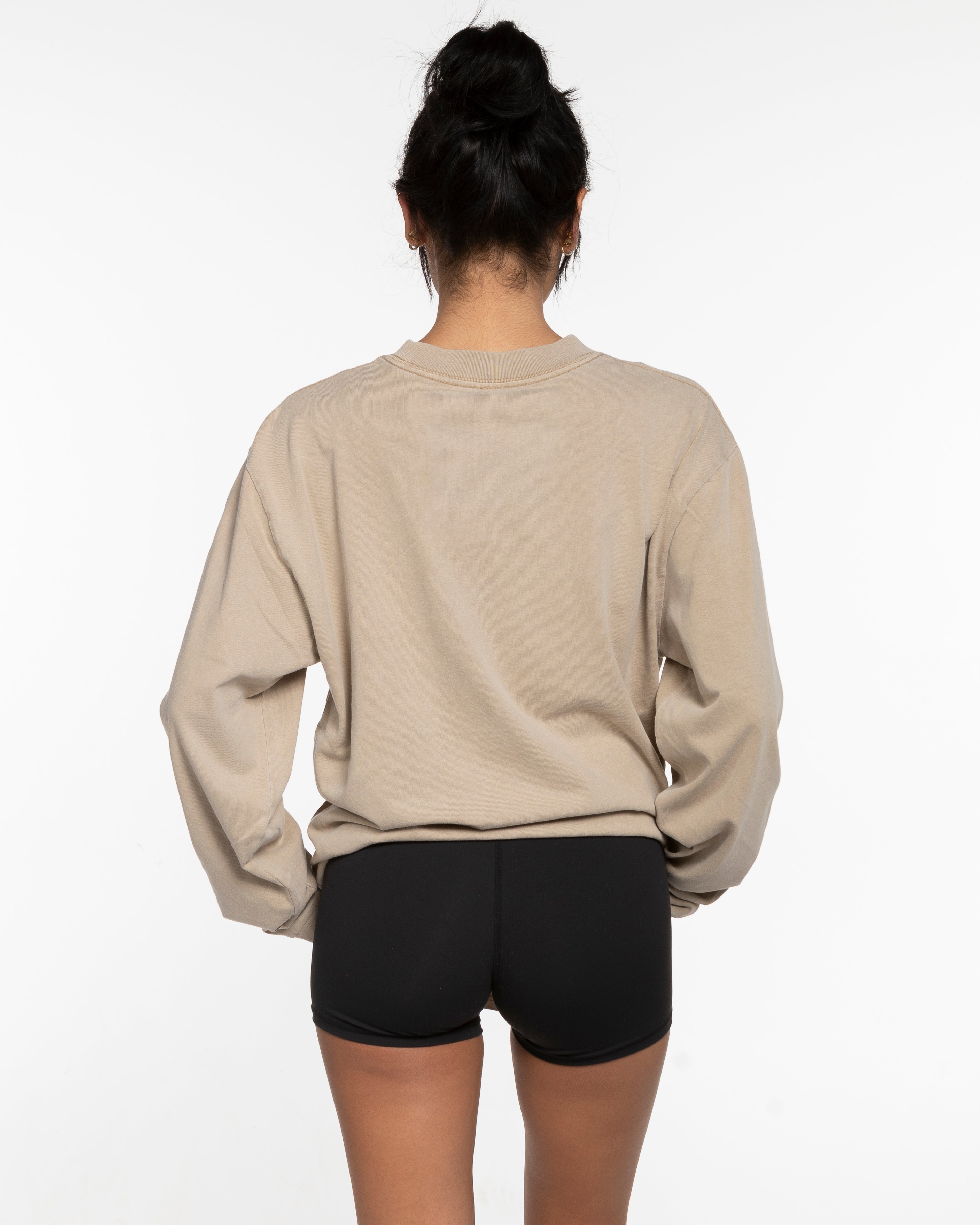 The Mens Heavyweight Long Sleeve - Washed Khaki