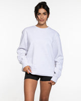 The Classic Crewneck - White Heather