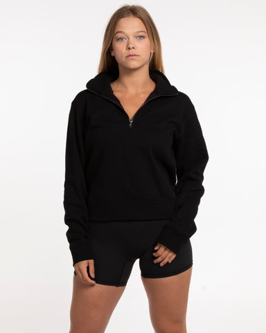 The Womens 1/4 Zip - Black