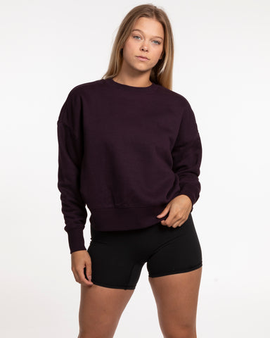 The Womens Heavy Crewneck - Plum