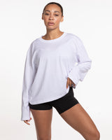 The Womens Oversized Long Sleeve - White