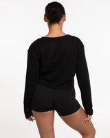 The Crop Long Sleeve - Black