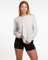 The Womens Heavyweight Long Sleeve - Washed Bone