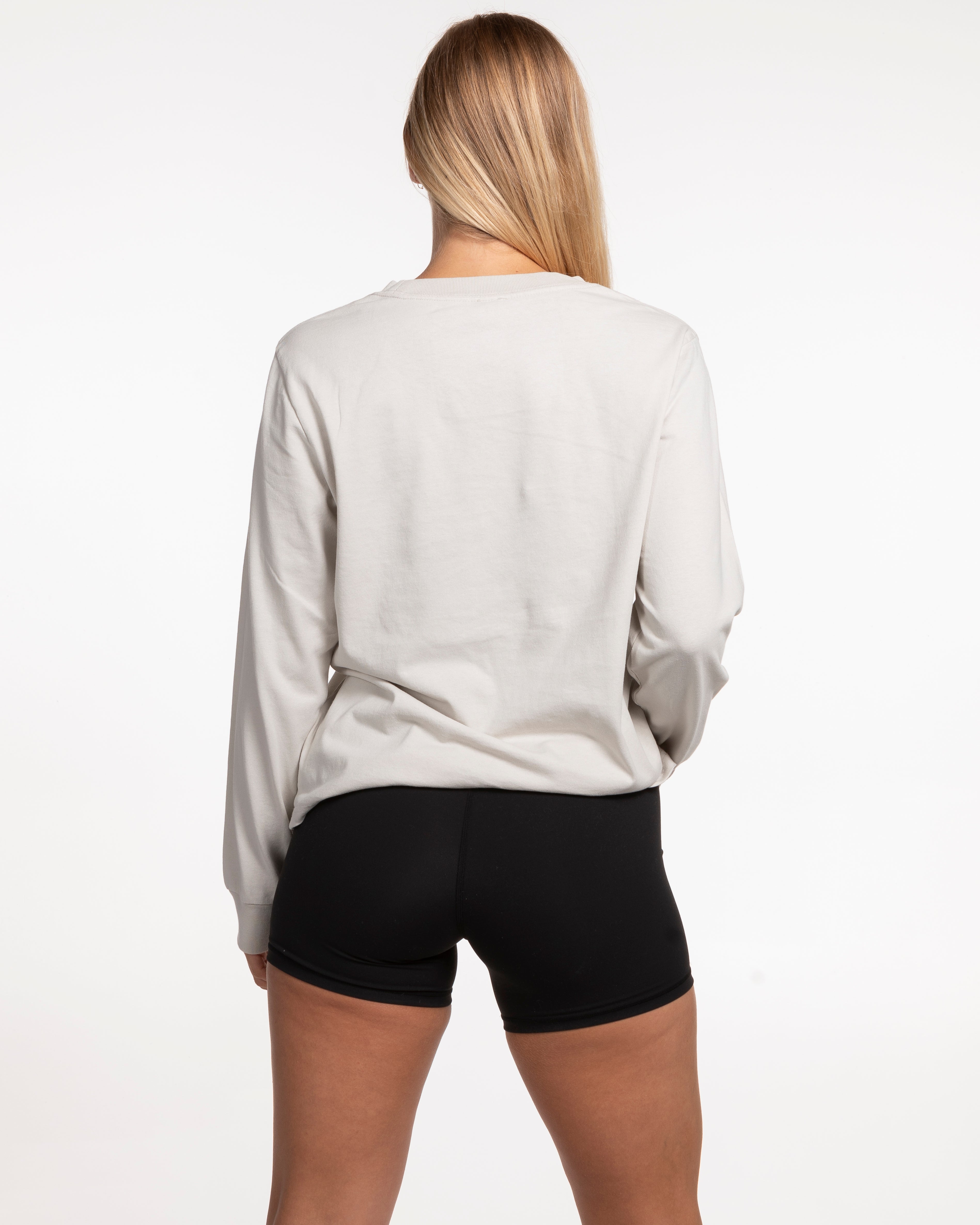 The Womens Heavyweight Long Sleeve - Washed Bone