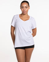 The Womens V Neck Tee - White