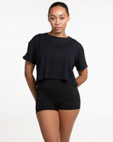 The Crop Tee - Navy