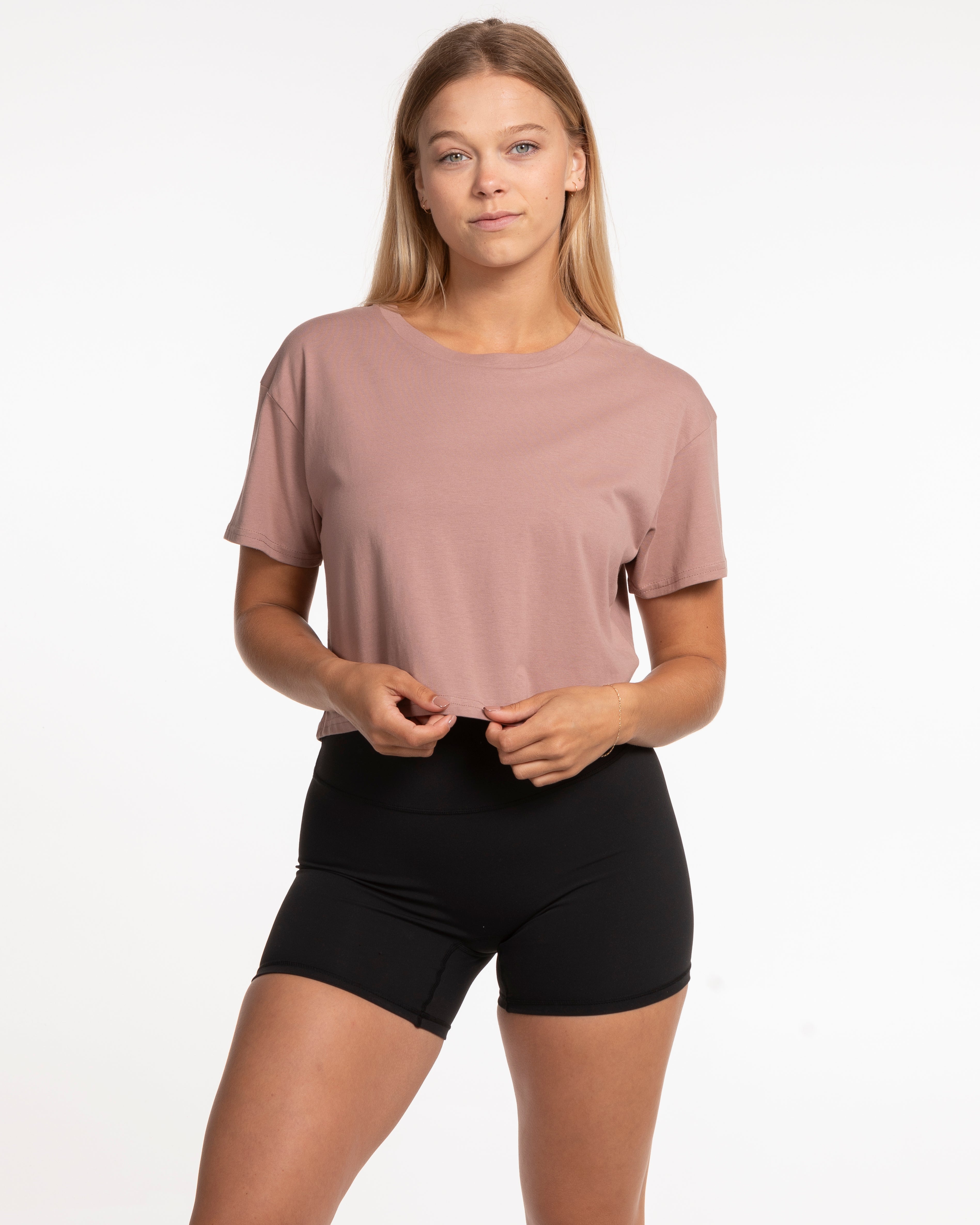 The Crop Tee - Clay