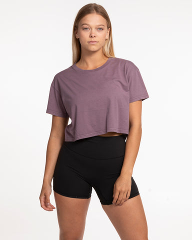 The Crop Tee - Mauve