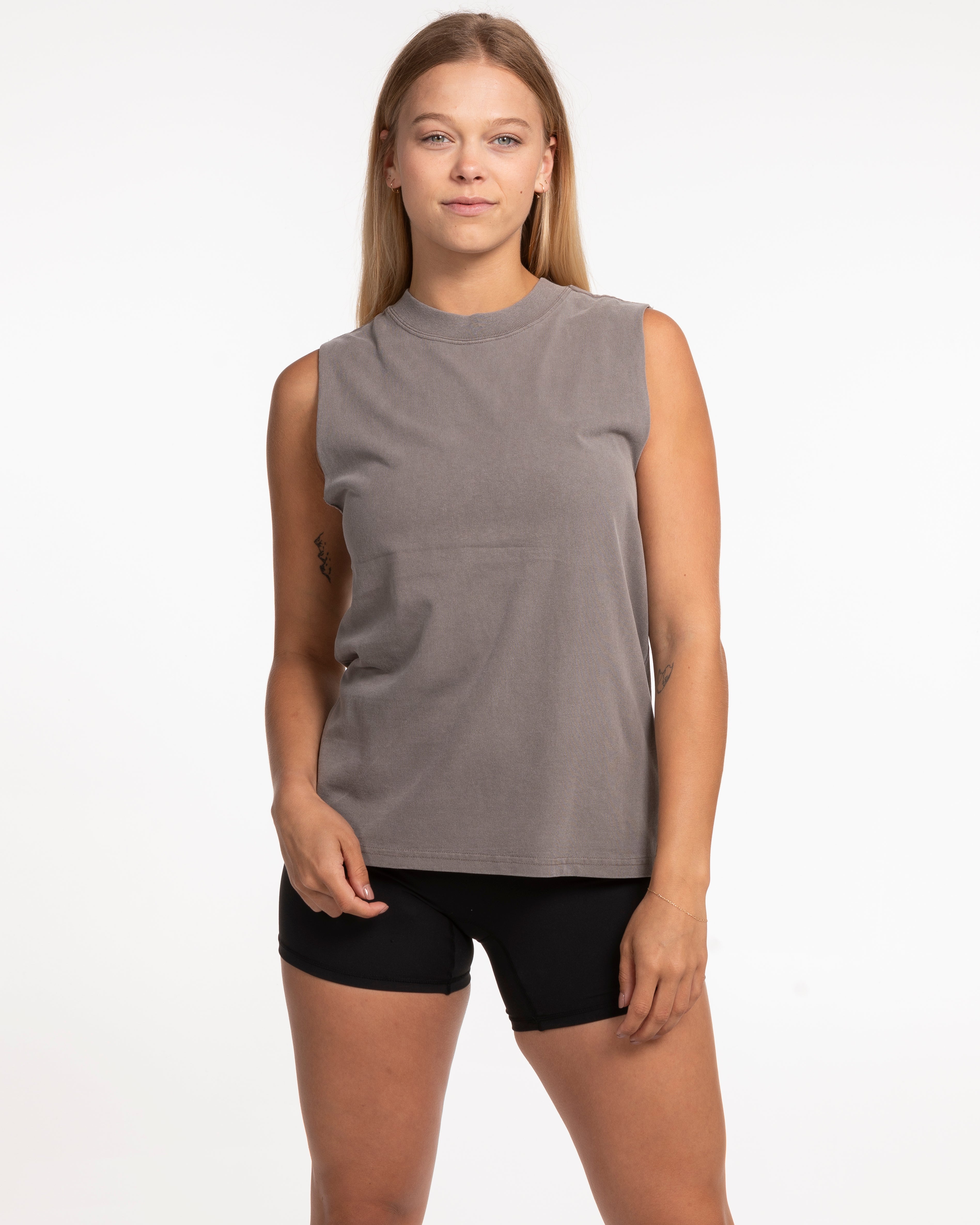 The Womens Heavyweight Tank - Washed Gray