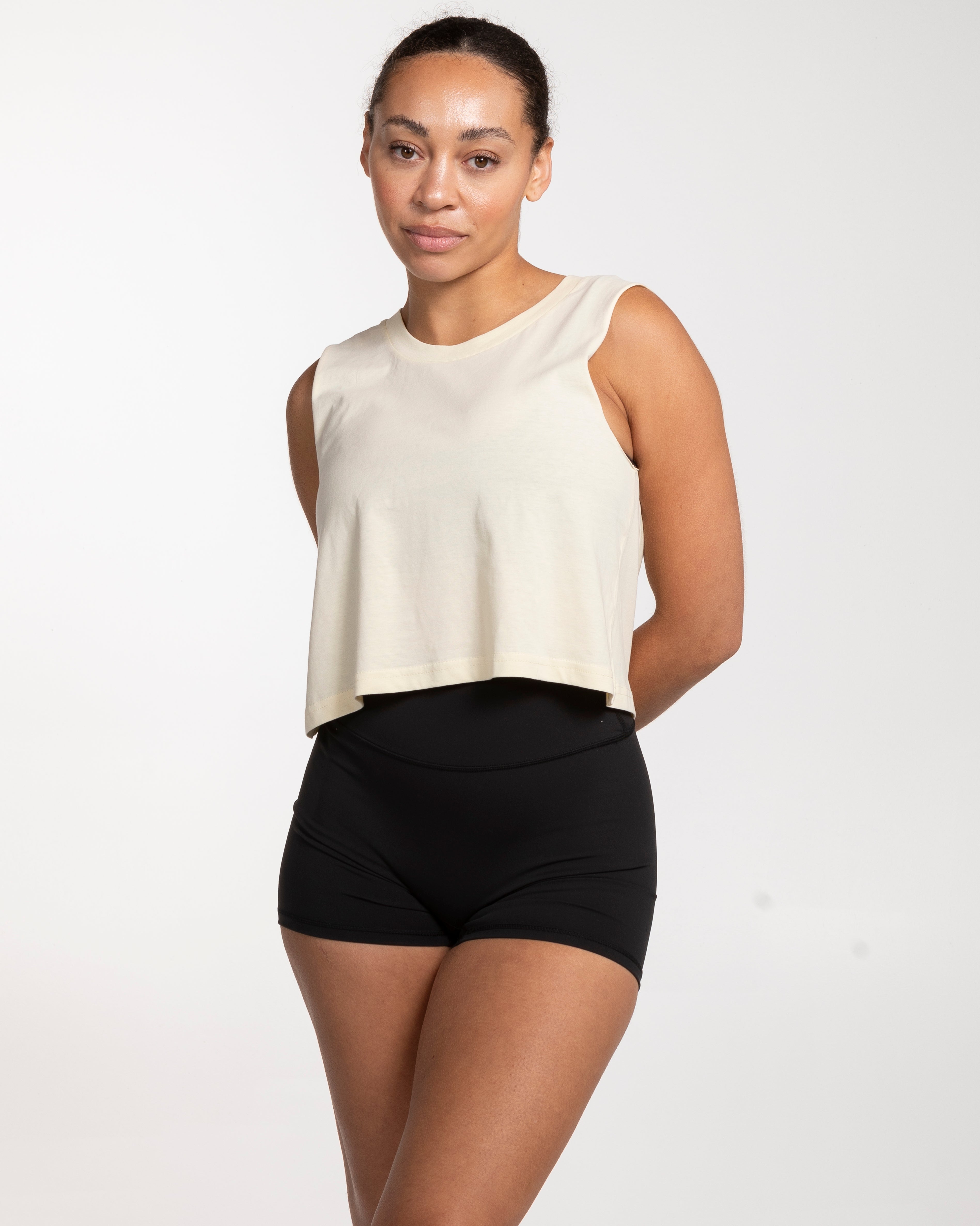 The Crop Muscle Tank - Butter