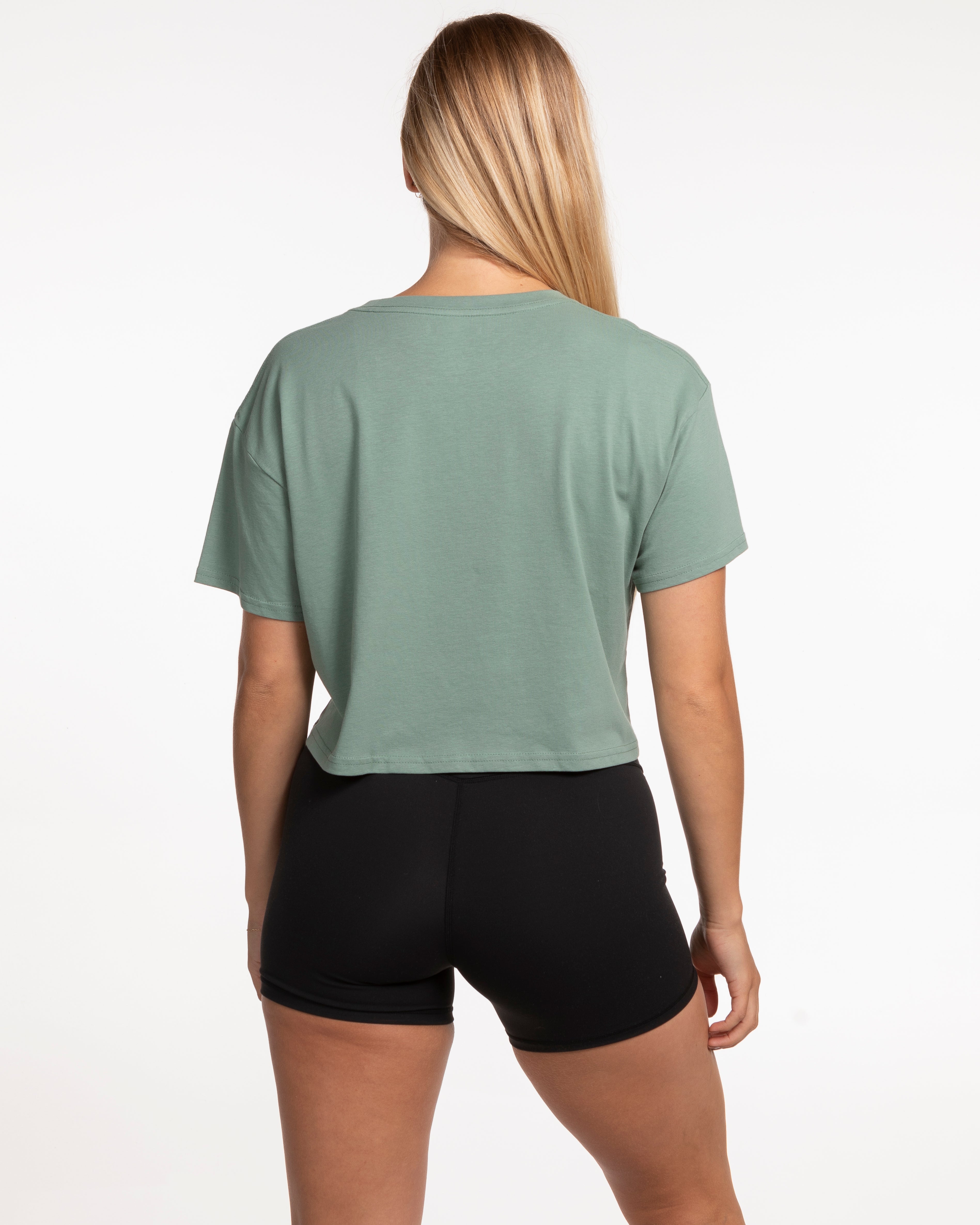 The Crop Tee - Sage