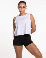 The Womens Classic Crop Tank - White