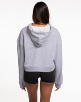 The Crop Terry Hoodie - Heather