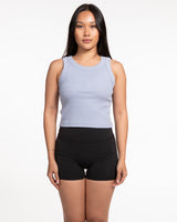 The Ribbed Crop Tank - Powder