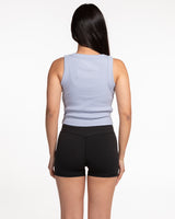 The Ribbed Crop Tank - Powder