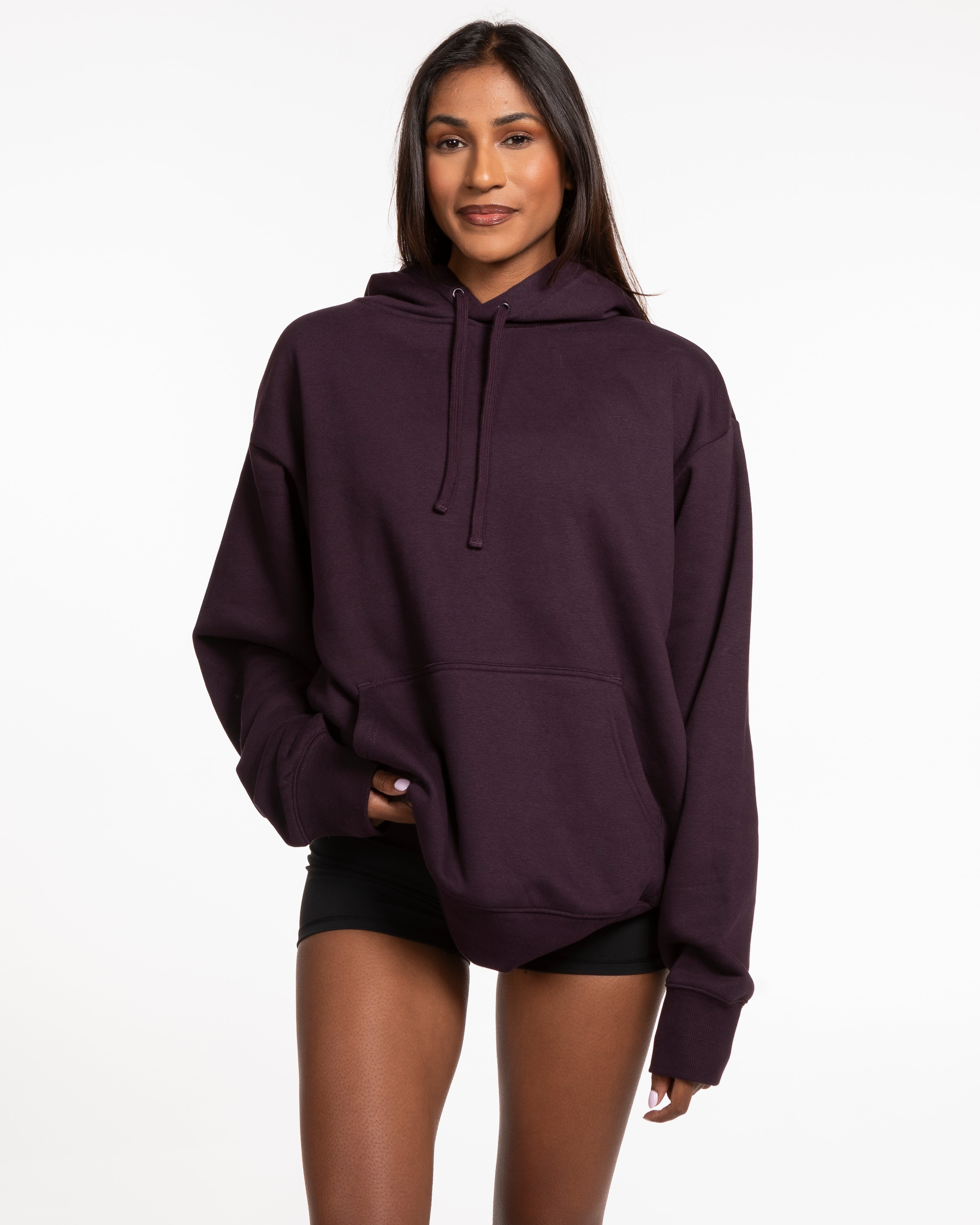 The Womens Heavy Hoodie - Plum