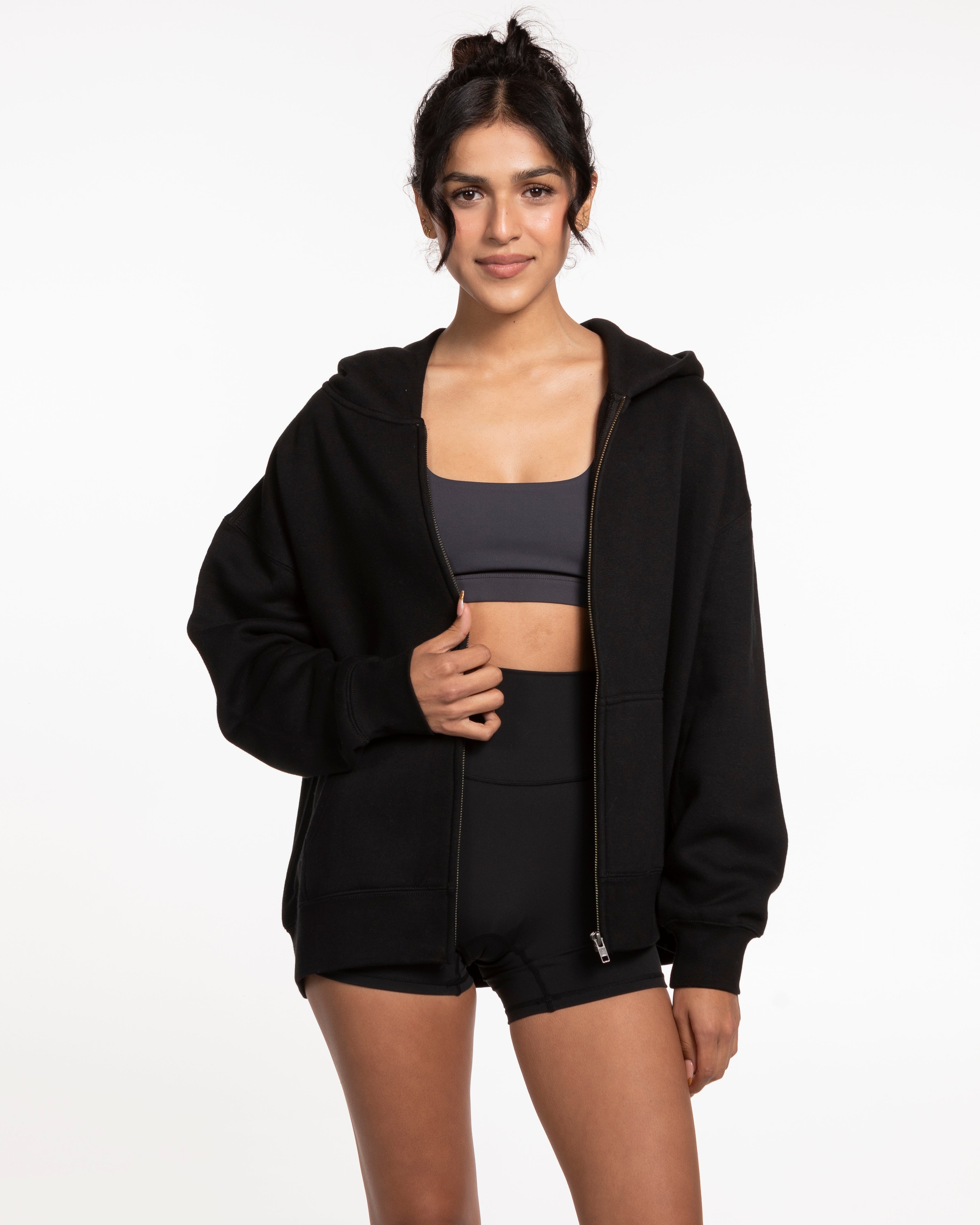 The Womens Zip Hoodie - Black